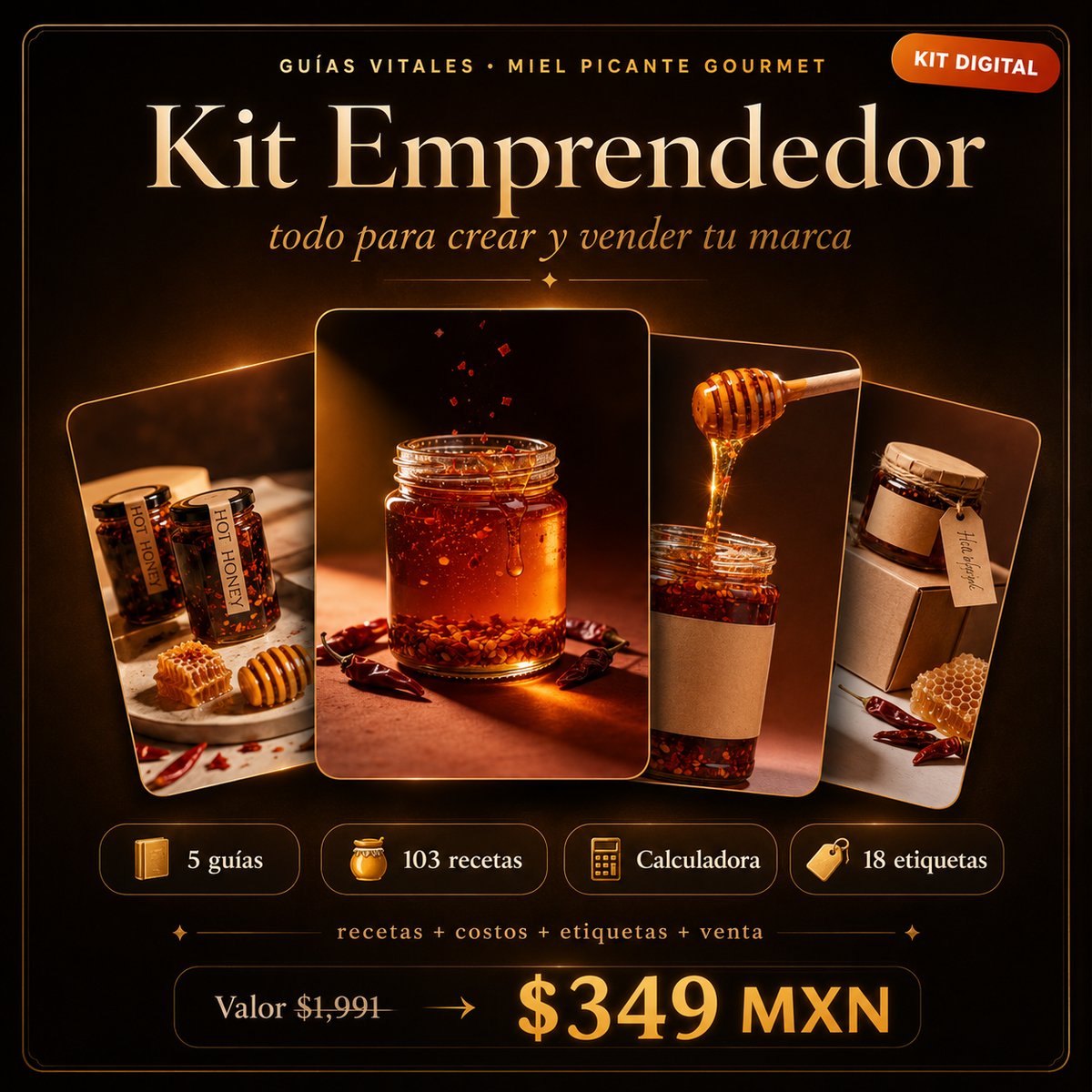 Miel Picante Gourmet — Kit para Emprender